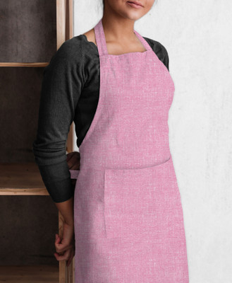 OASIS Cotton Home Use Apron - Free Size(Pink, Single Piece)
