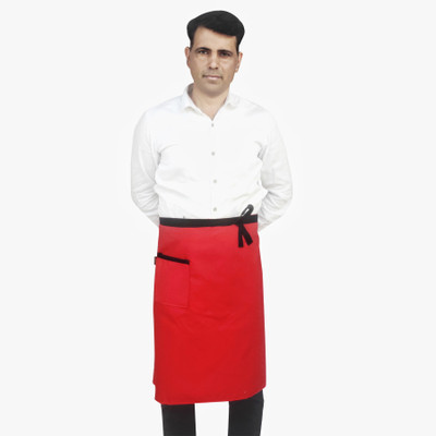 SWITCHON Polyester Apron - Free Size(Red, Single Piece)