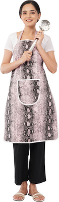 MIMI KITCHEN PRODUCTS Cotton Home Use Apron - Free Size(Pink, Black, Single Piece)