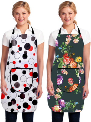 Ritul Cares PVC Home Use Apron - Free Size(Multicolor, Pack of 2)