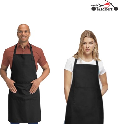 KEDIT Polyester Grooming Apron - Free Size(Black, Pack of 2)