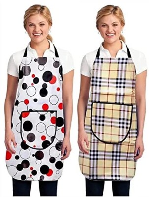 OnDec PVC Home Use Apron - Free Size(Yellow, Grey, Pack of 2)