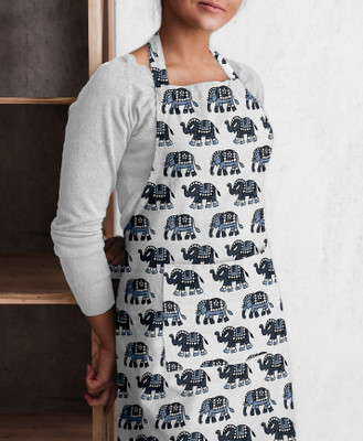 OASIS Cotton Home Use Apron - Free Size(Grey, Single Piece)