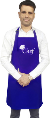 SWITCHON Polyester Chef's Apron - Free Size(Blue, Single Piece)