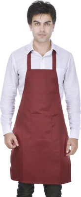 SWITCHON Polyester Apron - Free Size(Maroon, Single Piece)