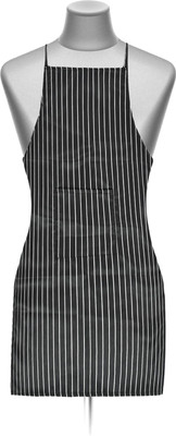KUBER INDUSTRIES Cotton Home Use Apron - Free Size(Black, Single Piece)