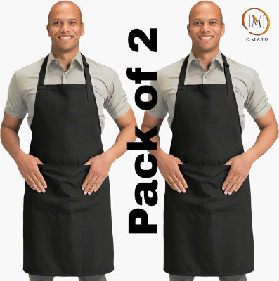 Qmato PVC Grooming Apron - Free Size(Black, Pack of 2)
