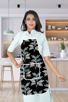 KANUSHI Cotton Chef's Apron - Free Size(Black, Single Piece)