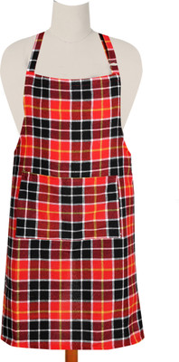 Crazywaves Polyester Chef's Apron - Free Size(Red, Black, Black, Single Piece)
