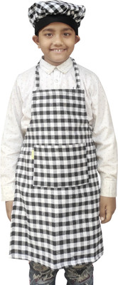 SWITCHON Cotton Chef's Apron - XS(Black, Single Piece)