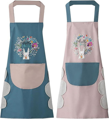 Lozenge Polyester Chef's Apron - Free Size(Multicolor, Single Piece)