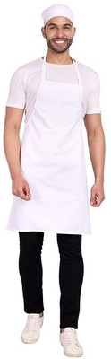 Uniformer Cotton Chef's Apron - Free Size(White, Single Piece)
