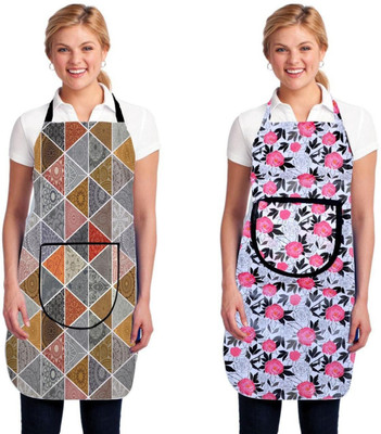Acoma PVC Grooming Apron - Free Size(White, Pack of 2)