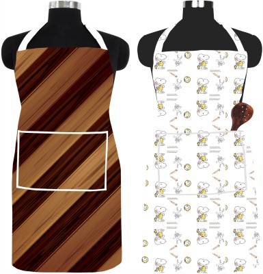 Ascension PVC Chef's Apron - Free Size(Brown, Gold, Beige, Multicolor, Pack of 2)