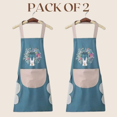 VAGMI STORE Polyester Home Use Apron - Free Size(Multicolor, Pack of 2)