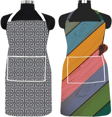 Home Reserve PVC Chef's Apron - Free Size(Grey, White, Brown, Multicolor, Pack of 2)