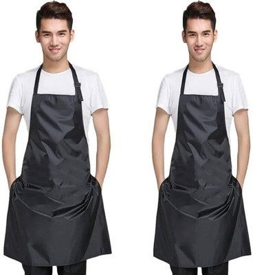 Qmato Polyester Grooming Apron - Free Size(Black, Pack of 2)