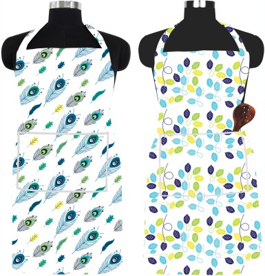 SPIRITED PVC Chef's Apron - Free Size(Grey, Dark Green, Light Blue, Green, Pack of 2)