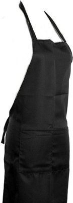 Handloomwala Polyester Home Use Apron - Free Size(Black, Single Piece)