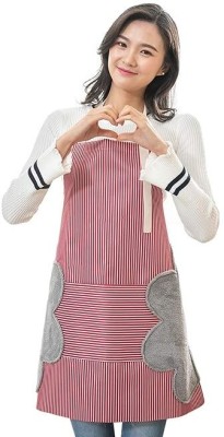 olwick Cotton Home Use Apron - Free Size(Red, Single Piece)