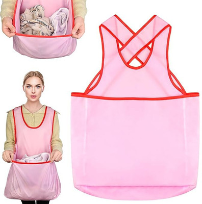 KERFORA Polyester Home Use Apron - Free Size(Pink, Single Piece)