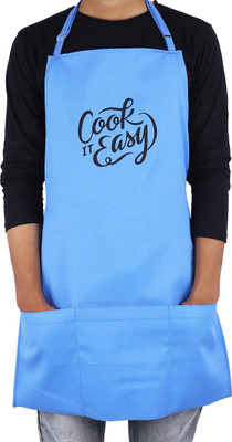 mesar Polyester Home Use Apron - Free Size(Blue, Single Piece)