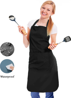 OASIS Polyester Home Use Apron - Free Size(Black, Single Piece)