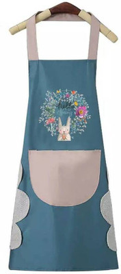ROMJ Polyester Home Use Apron - Free Size(Blue, Single Piece)