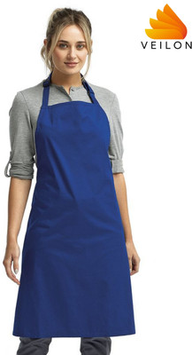 VEILON Cotton Home Use Apron - Free Size(Blue, Single Piece)