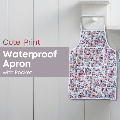 Cleansia PVC Home Use Apron - Free Size(White, Single Piece)