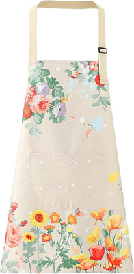 uniquesh Polyester Chef's Apron - Free Size(White, Single Piece)