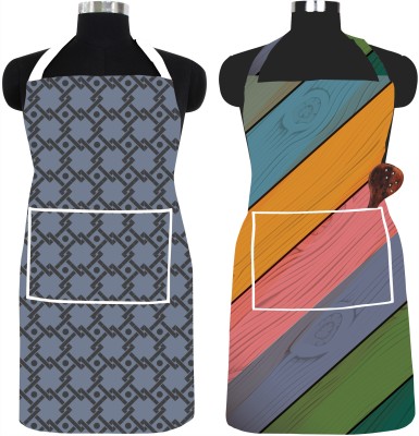 Ascension PVC Chef's Apron - Free Size(Grey, Brown, Multicolor, Pack of 2)