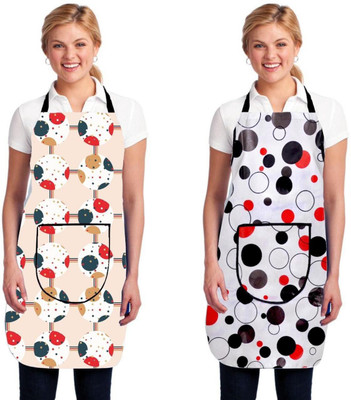 Acoma PVC Chef's Apron - Free Size(Multicolor, Red, Pack of 2)