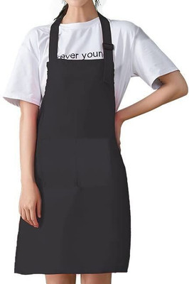 TENNYCER PVC Home Use Apron - Free Size(Black, Single Piece)