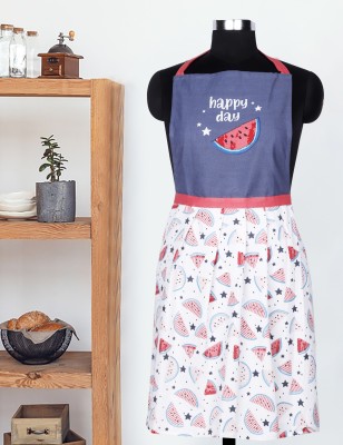 Peperhomia Cotton Home Use Apron - XXL(Blue, Red, Multicolor, Single Piece)