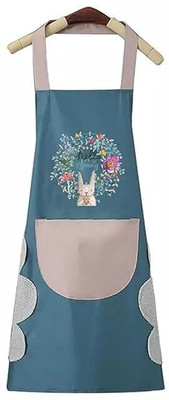TERAAZ Polyester Chef's Apron - Free Size(Blue, Pink, Single Piece)