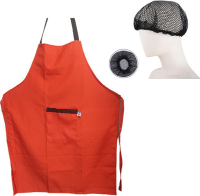 ETSHandPro Polyester Chef's Apron - Free Size(Orange, Single Piece)