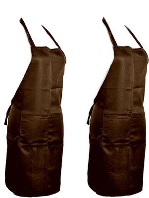 HFI Polyester Home Use Apron - Free Size(Brown, Single Piece)