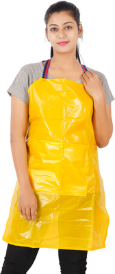 YAGOAVA PVC Home Use Apron - Free Size(Yellow, Single Piece)