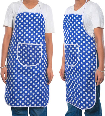 KUBER INDUSTRIES PVC Home Use Apron - Free Size(Blue, Pack of 2)