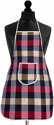 Crosmo Cotton Chef's Apron - Free Size(Multicolor, Single Piece)