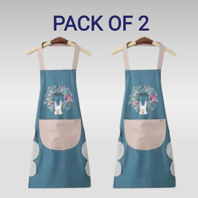 VAGMI STORE Polyester Home Use Apron - Free Size(Multicolor, Pack of 2)