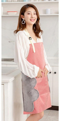 flea Cotton Chef's Apron - Free Size(Red, Single Piece)
