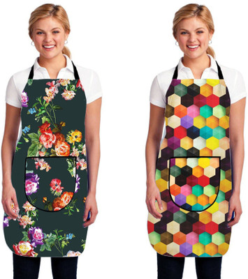 Acoma PVC Grooming Apron - Free Size(Multicolor, Pack of 2)