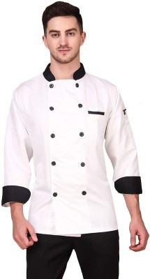 UNISIM Polyester Chef's Apron - Small(White, Single Piece)