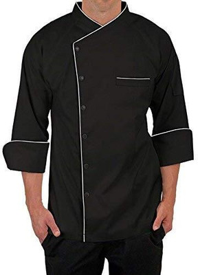PRAGATI TRENDS Cotton, Polyester Chef's Apron - Medium(Black, Single Piece)