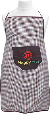 KUBER INDUSTRIES Cotton Home Use Apron - Free Size(Brown, Single Piece)