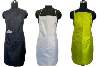 Lushomes Nylon Chef's Apron - Medium(Multicolor, Pack of 3)