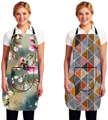 Acoma PVC Chef's Apron - Free Size(Multicolor, Pack of 2)