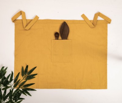 Vasi Impex Cotton Home Use Apron - Free Size(Yellow, Single Piece)